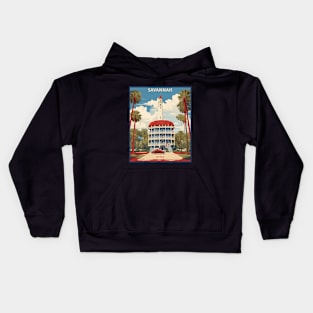 Savannah United States of America Tourism Vintage Poster Kids Hoodie